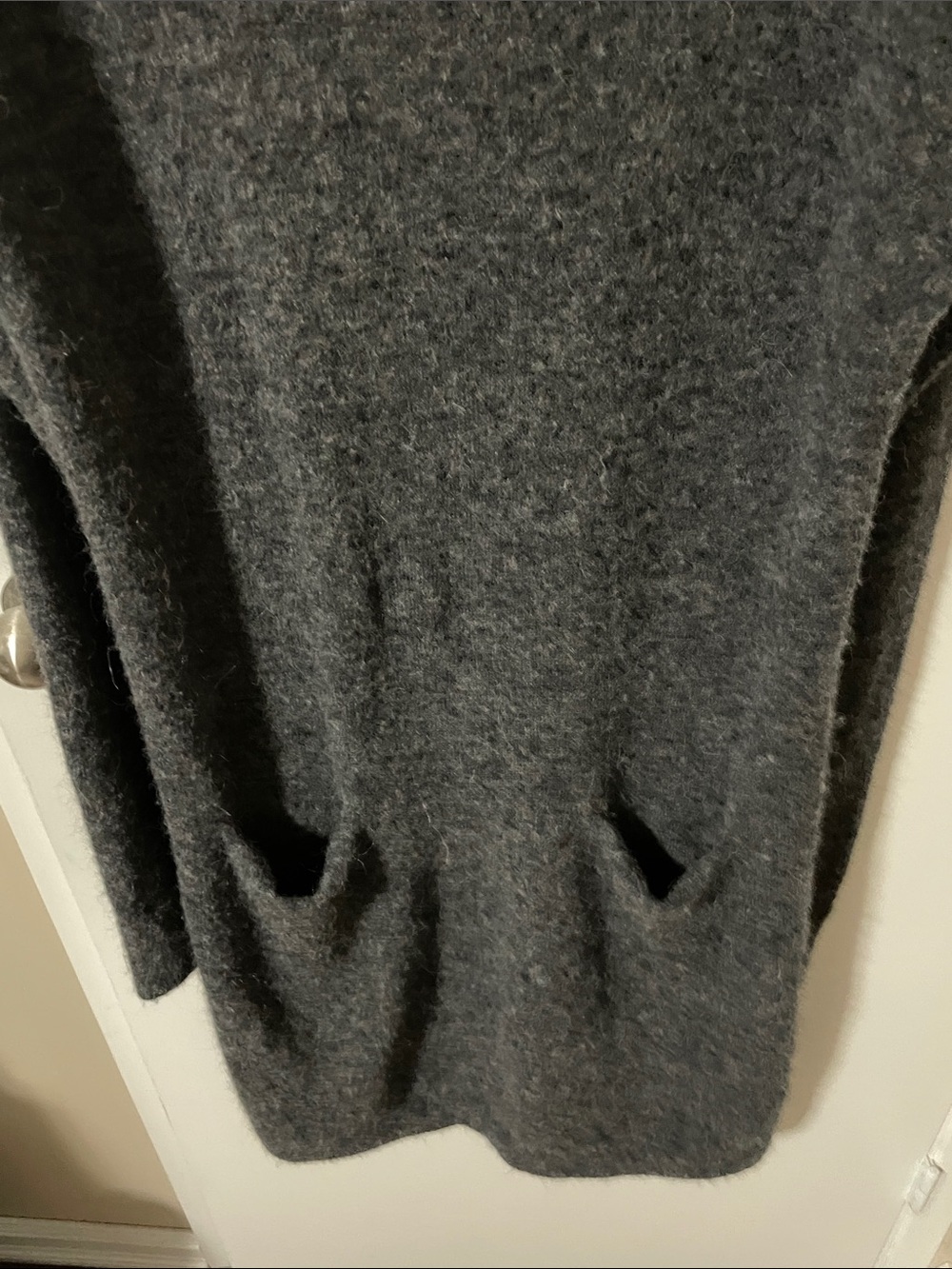 Wilfred Free Charcoal Long-Sleeve Pocket Sweater Dress Size Medium - Picture 3 of 10